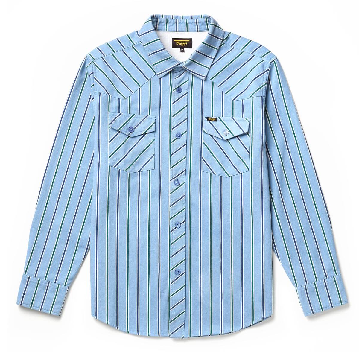 Amarillo L/S Shirt Steel Blue Stripe – Seager Co.
