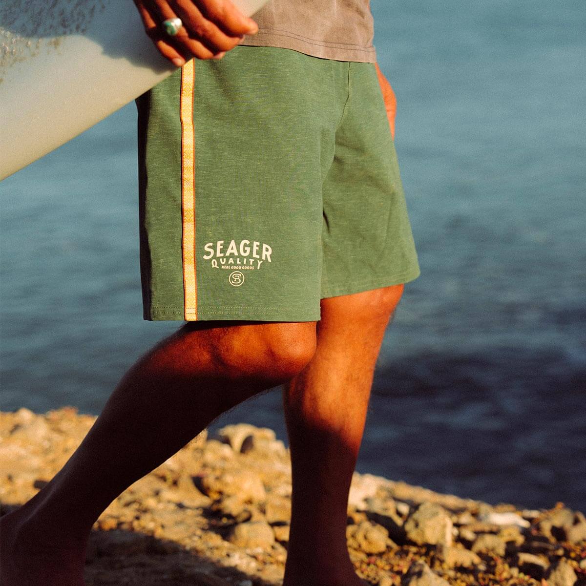 NATAL DESIGN ボクシングウェア グリーン Azteca Boardshort Spruce Green – Seager Co.