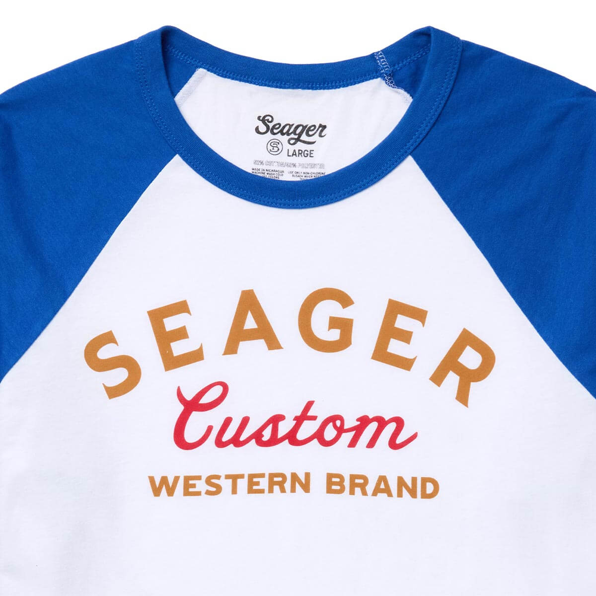 Badlands Baseball Tee Royal Blue/White