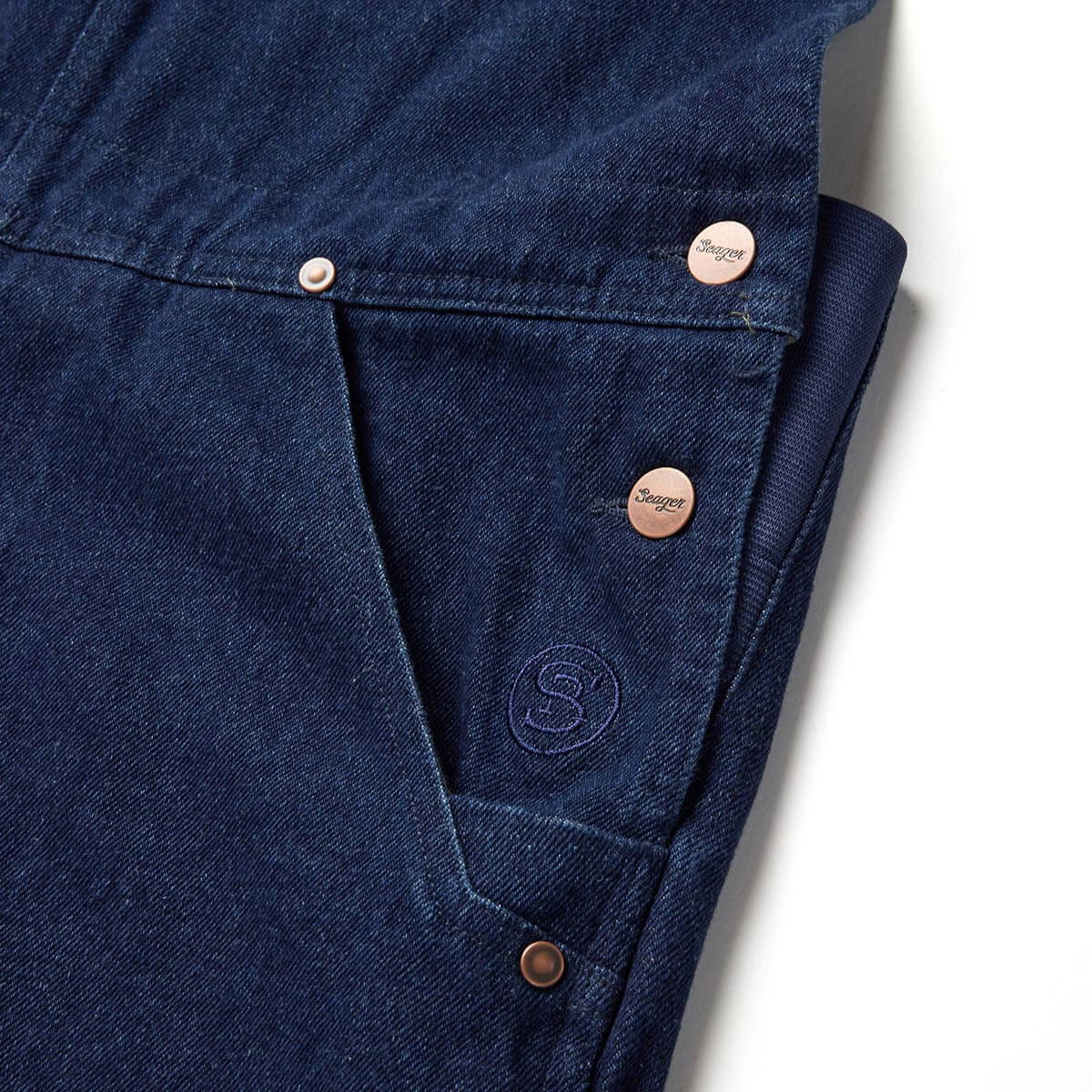 Bison Double Knee Overall Denim