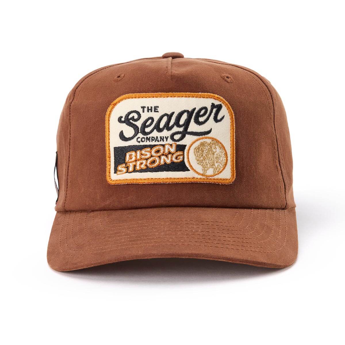 Bison Waxed Snapback Brown