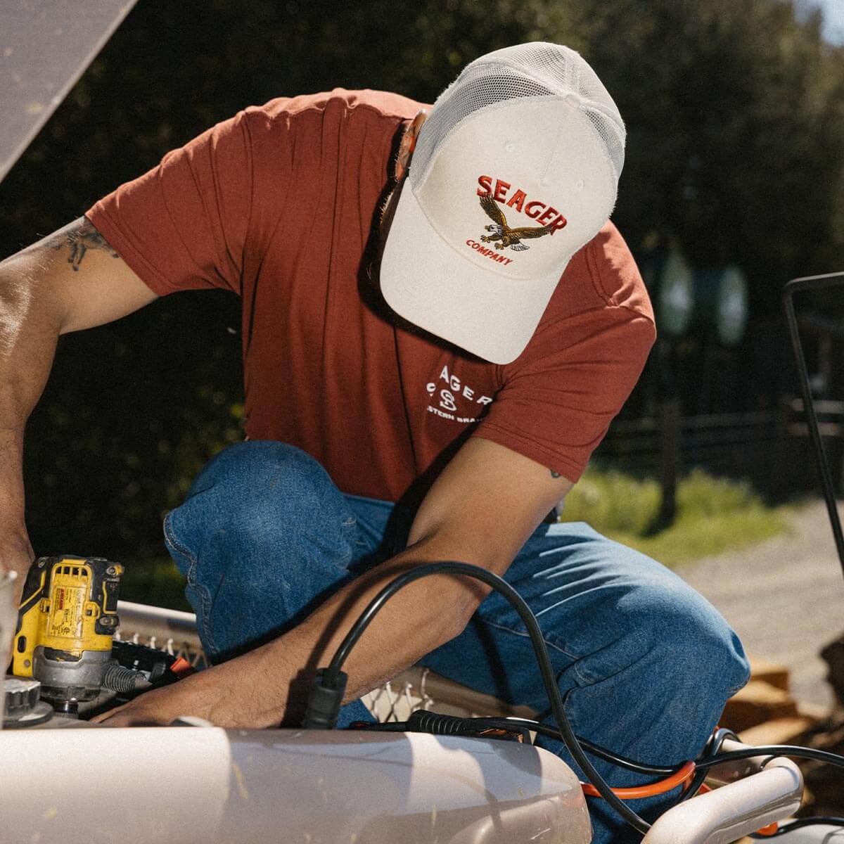 Bradley Trucker Snapback Cream