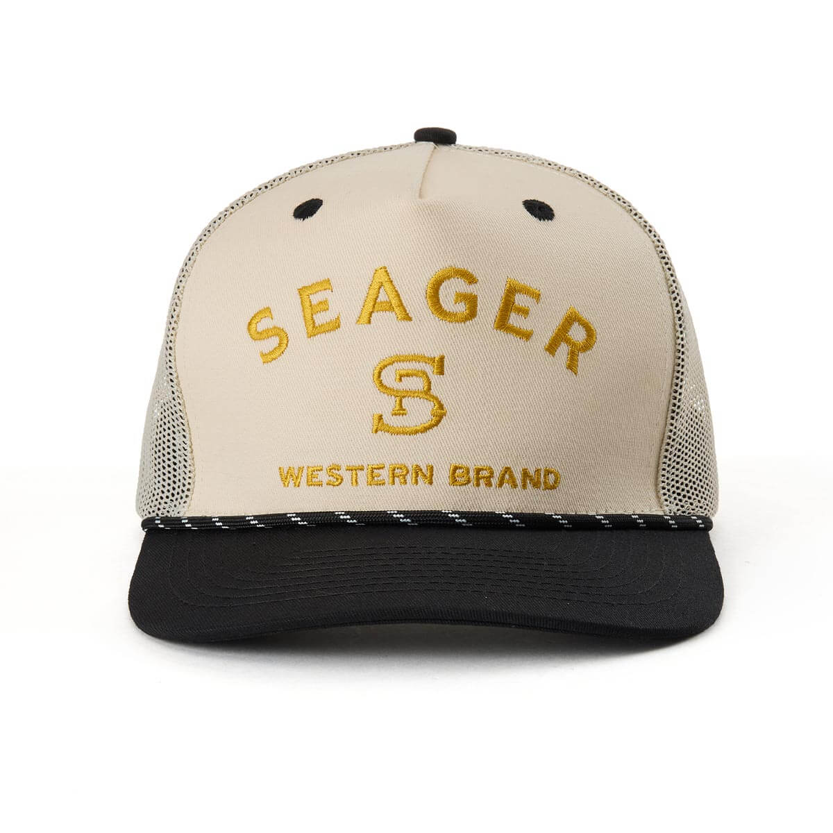 Branded Trucker Snapback Black/White