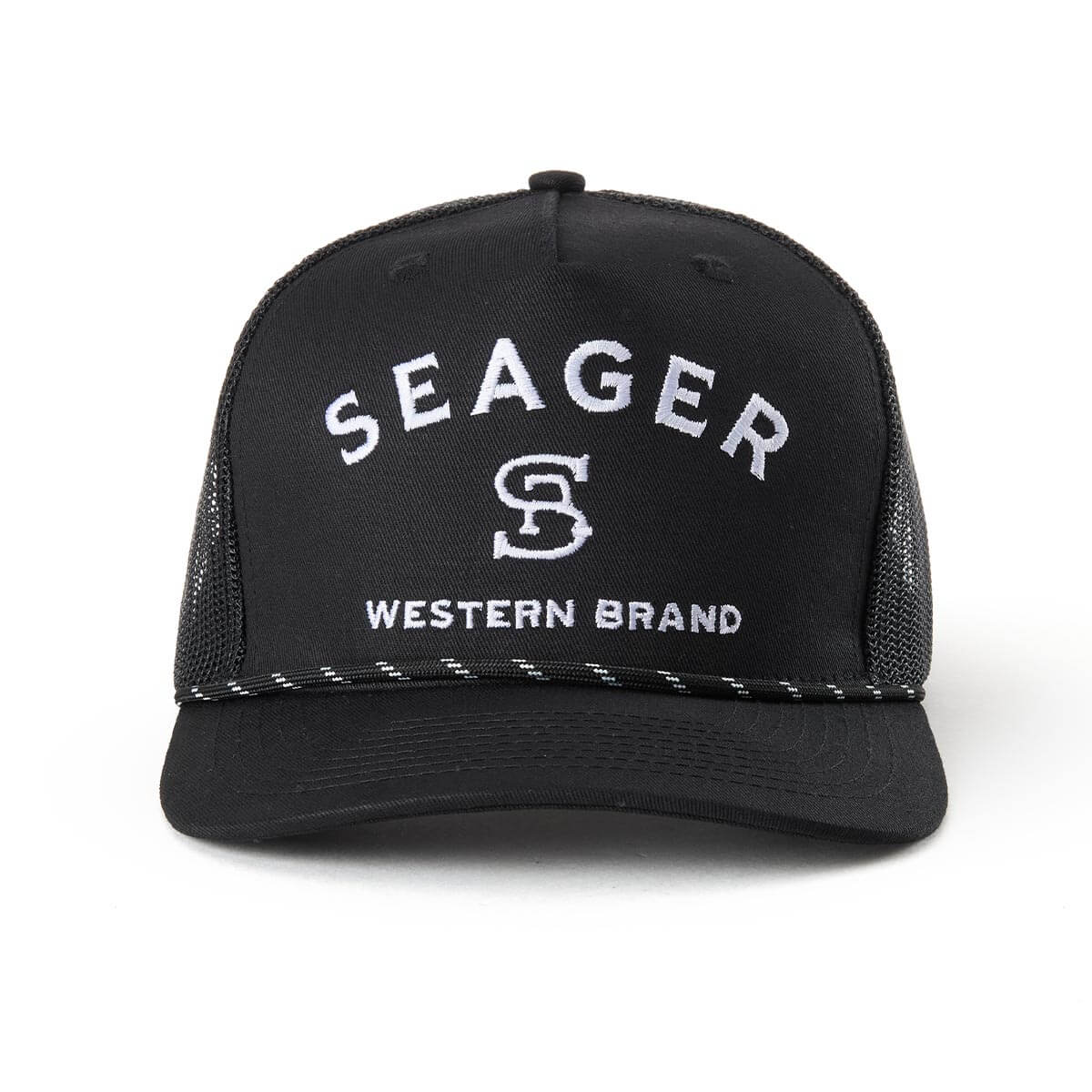 Branded Trucker Snapback Black