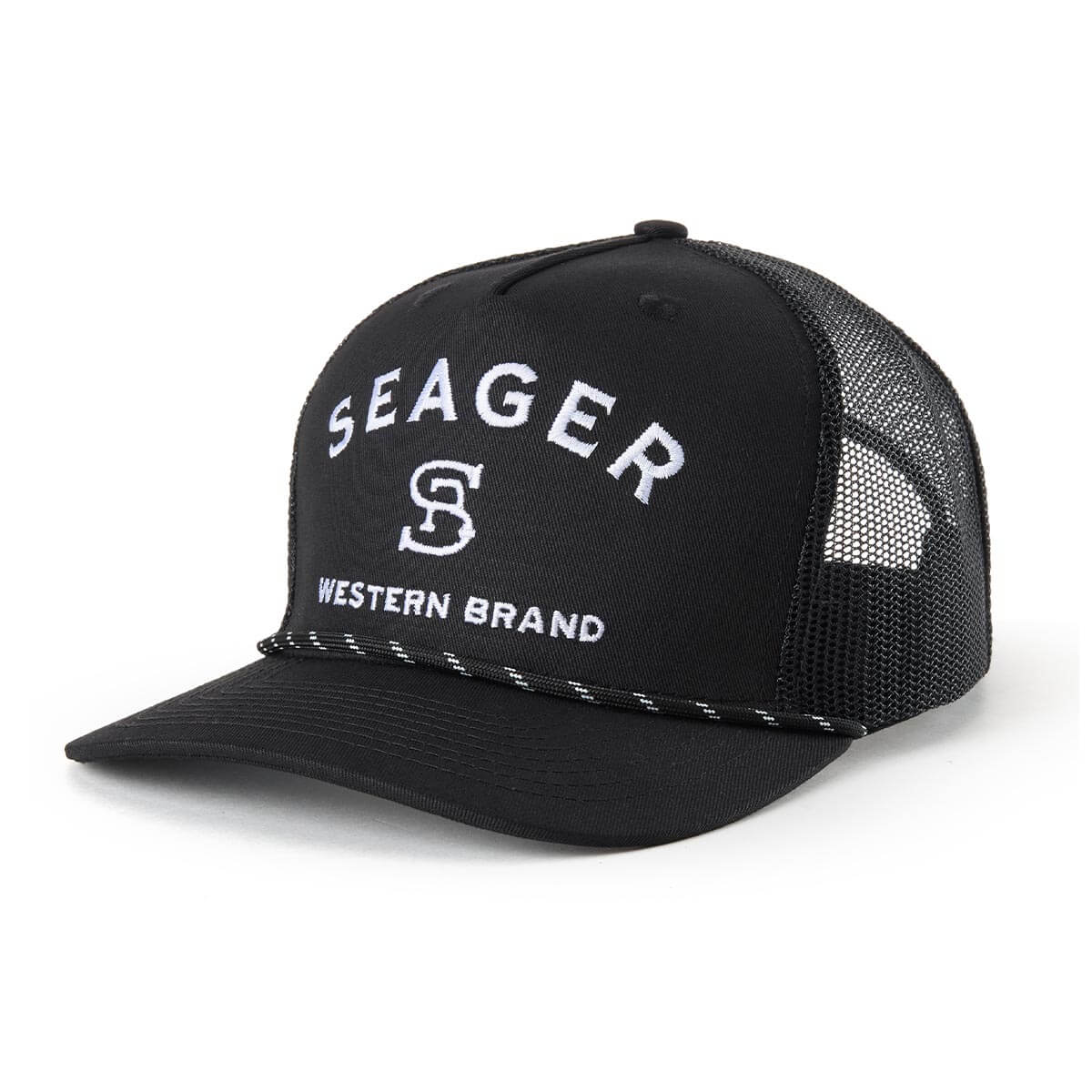Branded Trucker Snapback Black