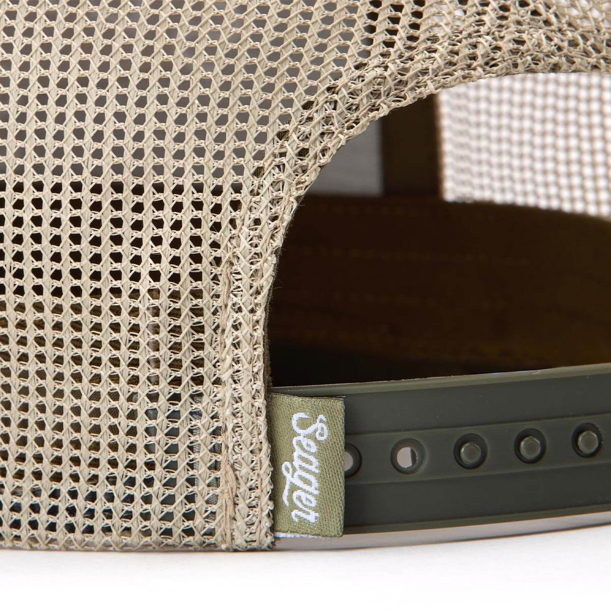 Branded Waxed Canvas Trucker Snapback Green