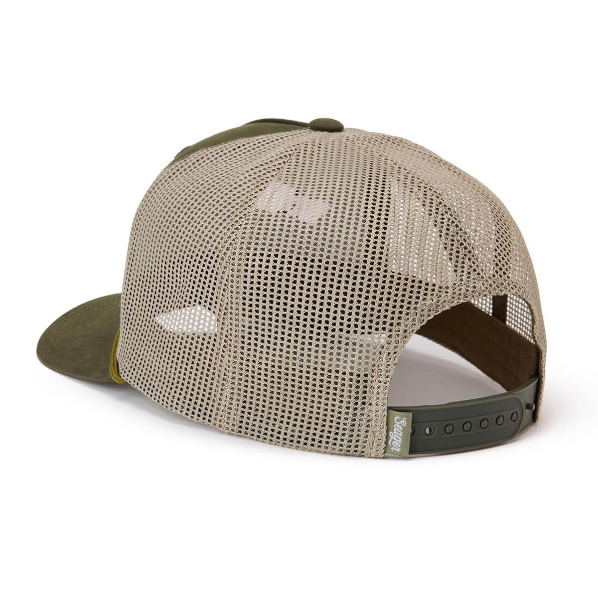 Branded Waxed Canvas Trucker Snapback Green