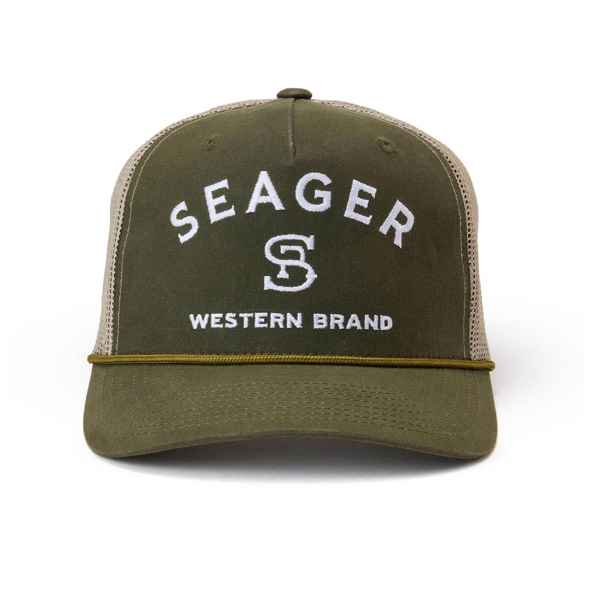 Branded Waxed Canvas Trucker Snapback Green