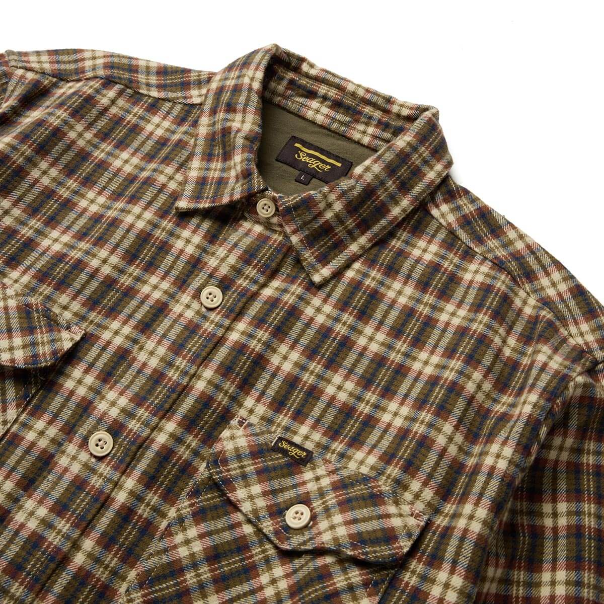 Calico Flannel Carmel/Roasted Red