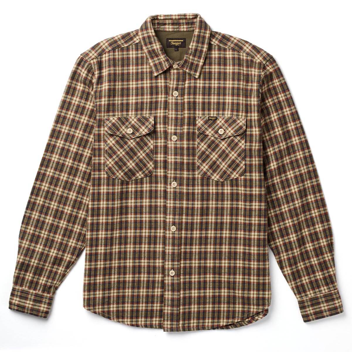 Calico Flannel Carmel/Roasted Red