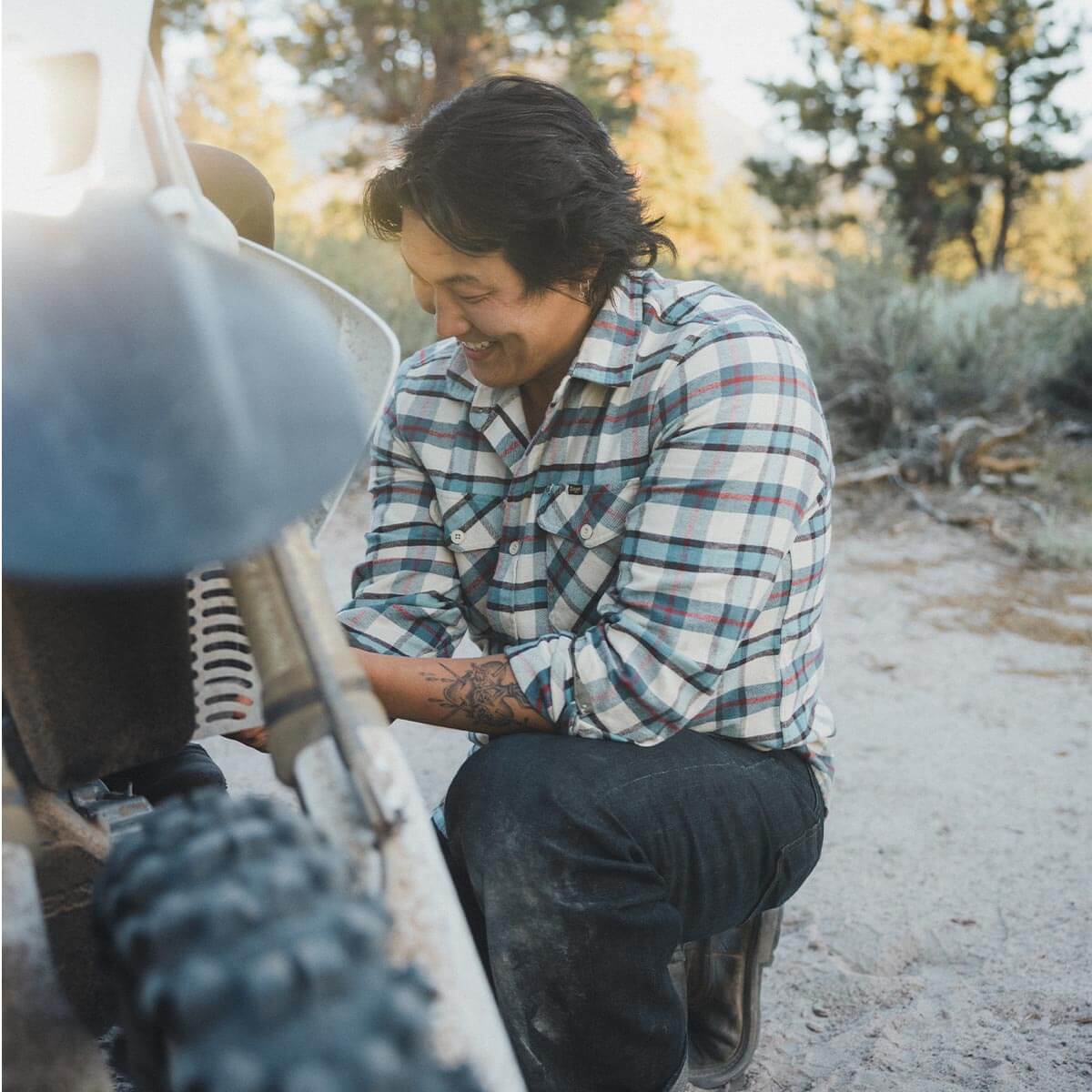 Calico Flannel Cream/Plaid