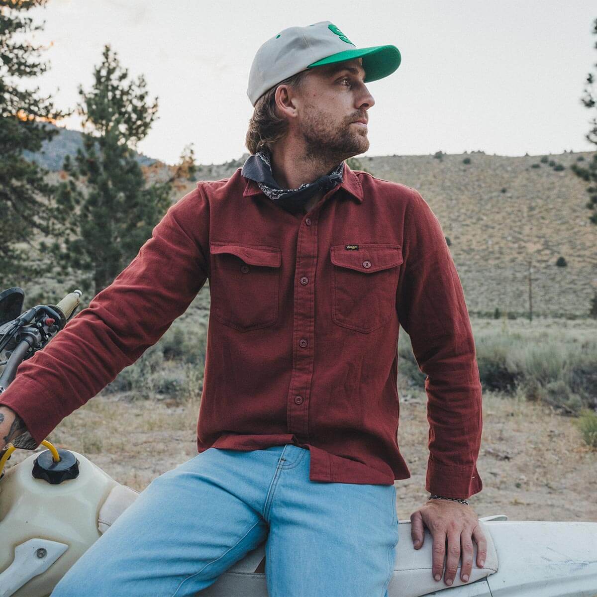 Calico Flannel Red Rock Solid – Seager Co.
