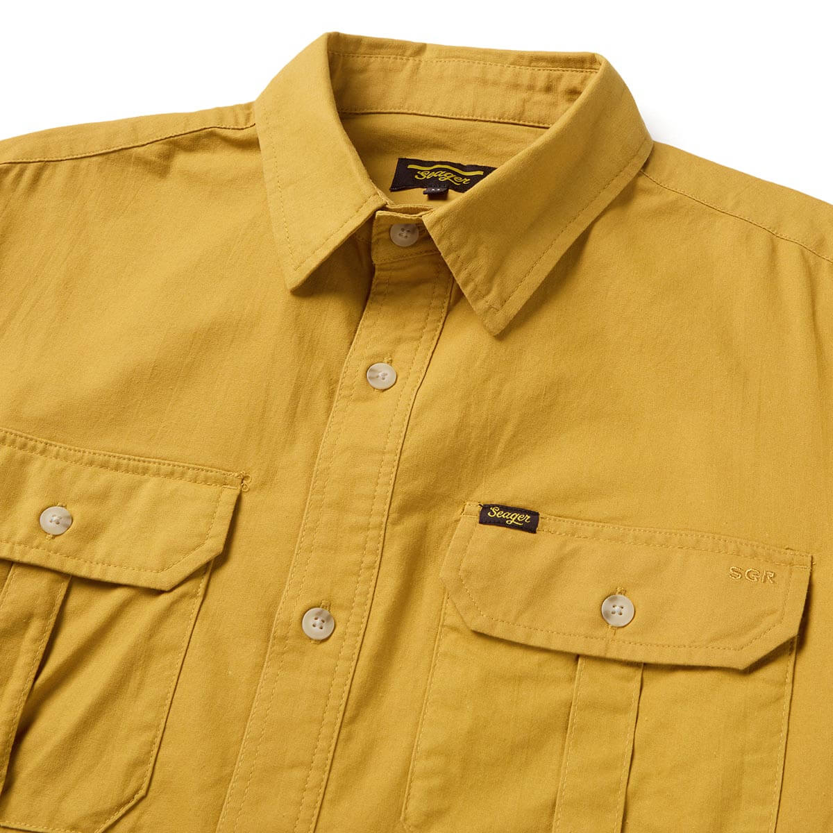 Chief L/S Overshirt Washed Amber Gold