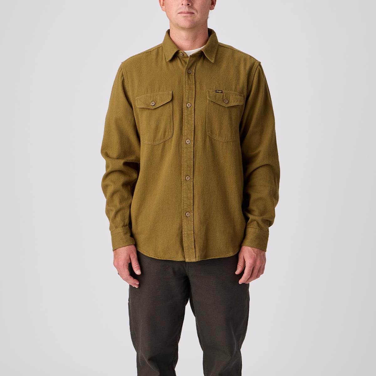 Calico Flannel Brown Olive