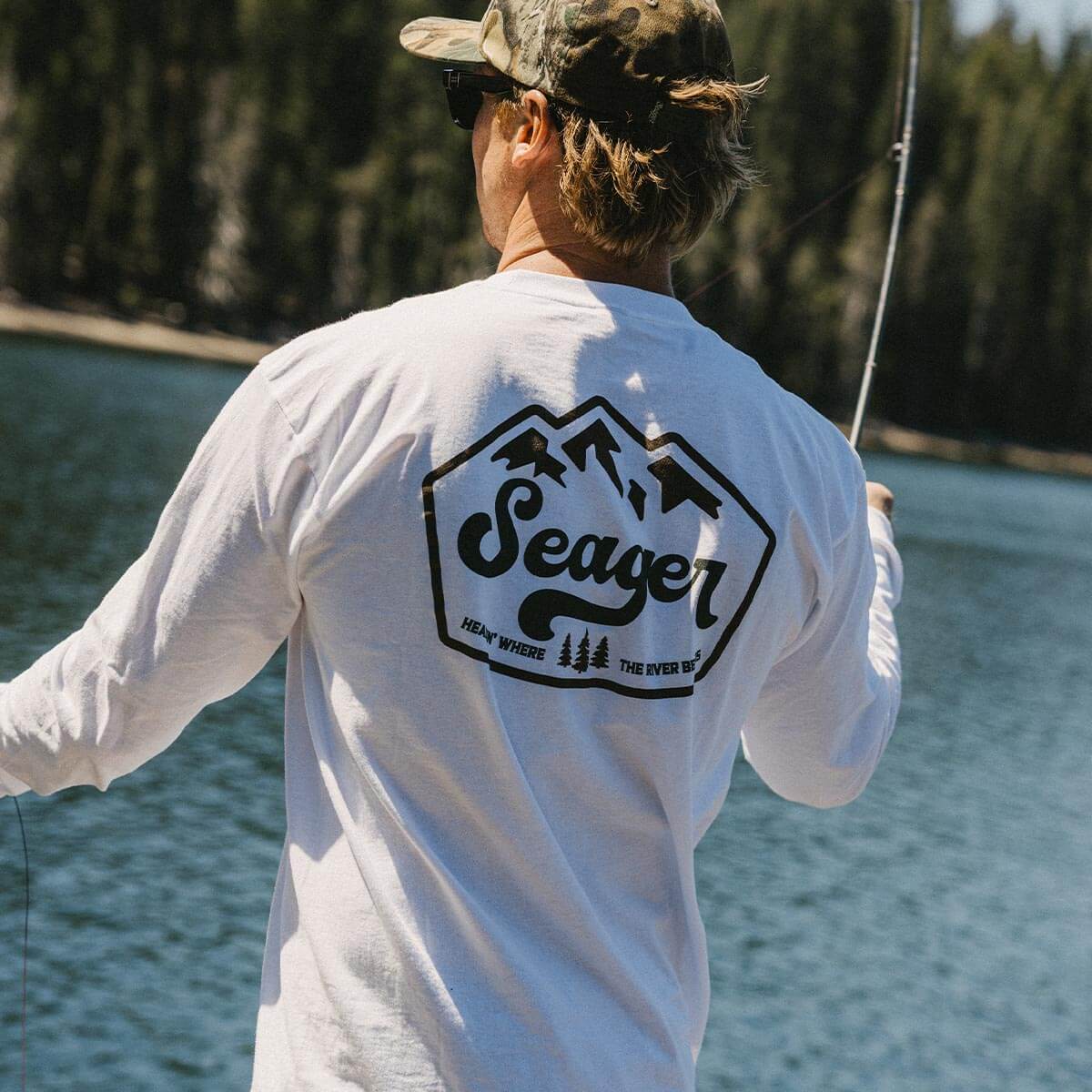 High Country L/S Tee White