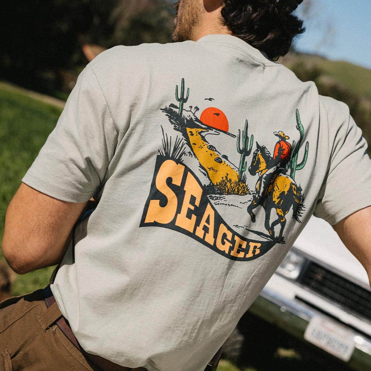 Long Ride Tee Desert Green – Seager Co.