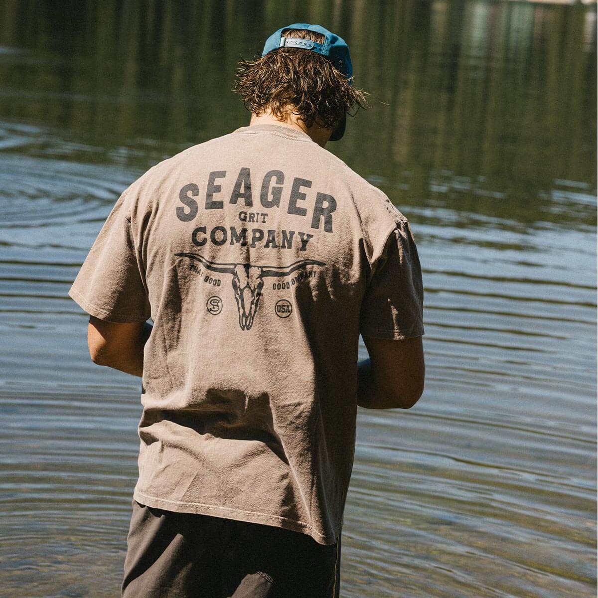 Longhorn Premium Tee Pigment Brown