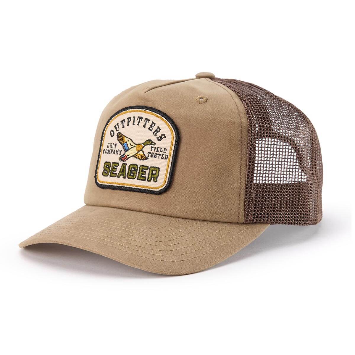 Outfitters Waxed Trucker Snapback Brown