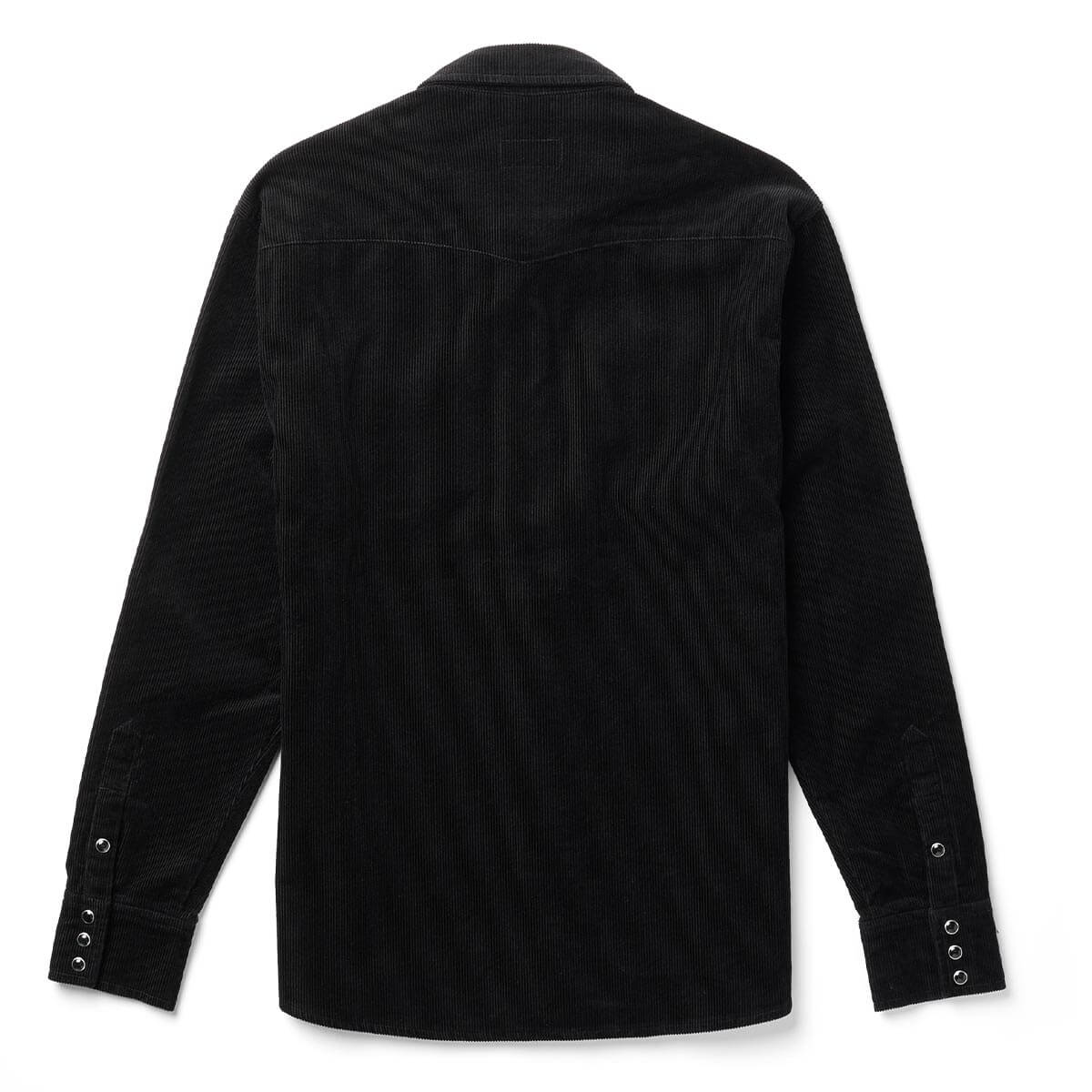 Reagan Pearl Snap Corduroy Black – Seager Co.