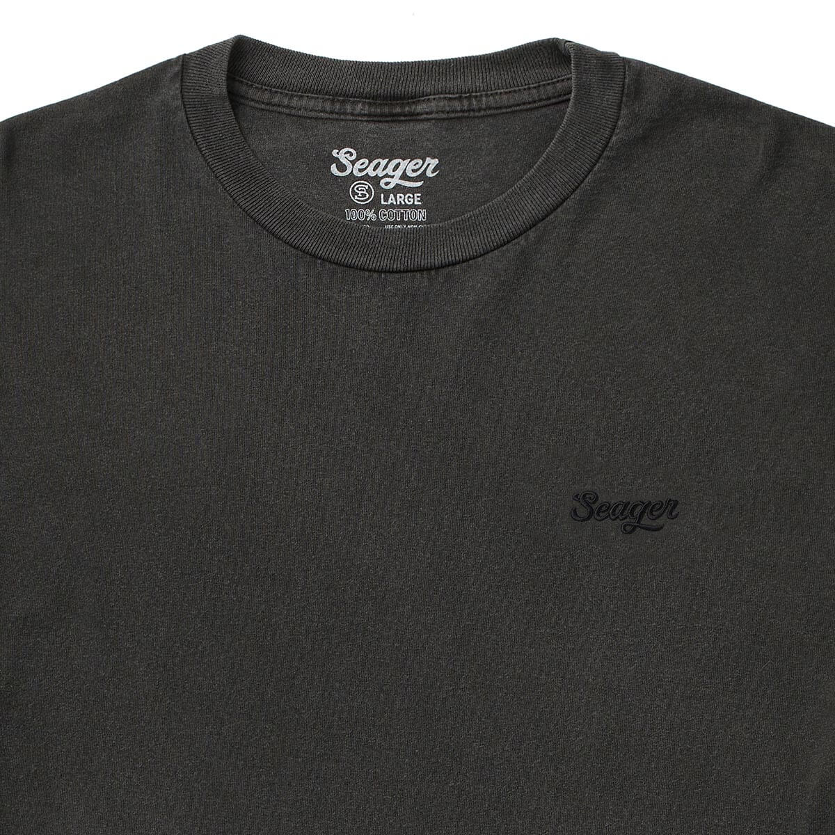 Russ Embroidered Premium Tee Pigment Black