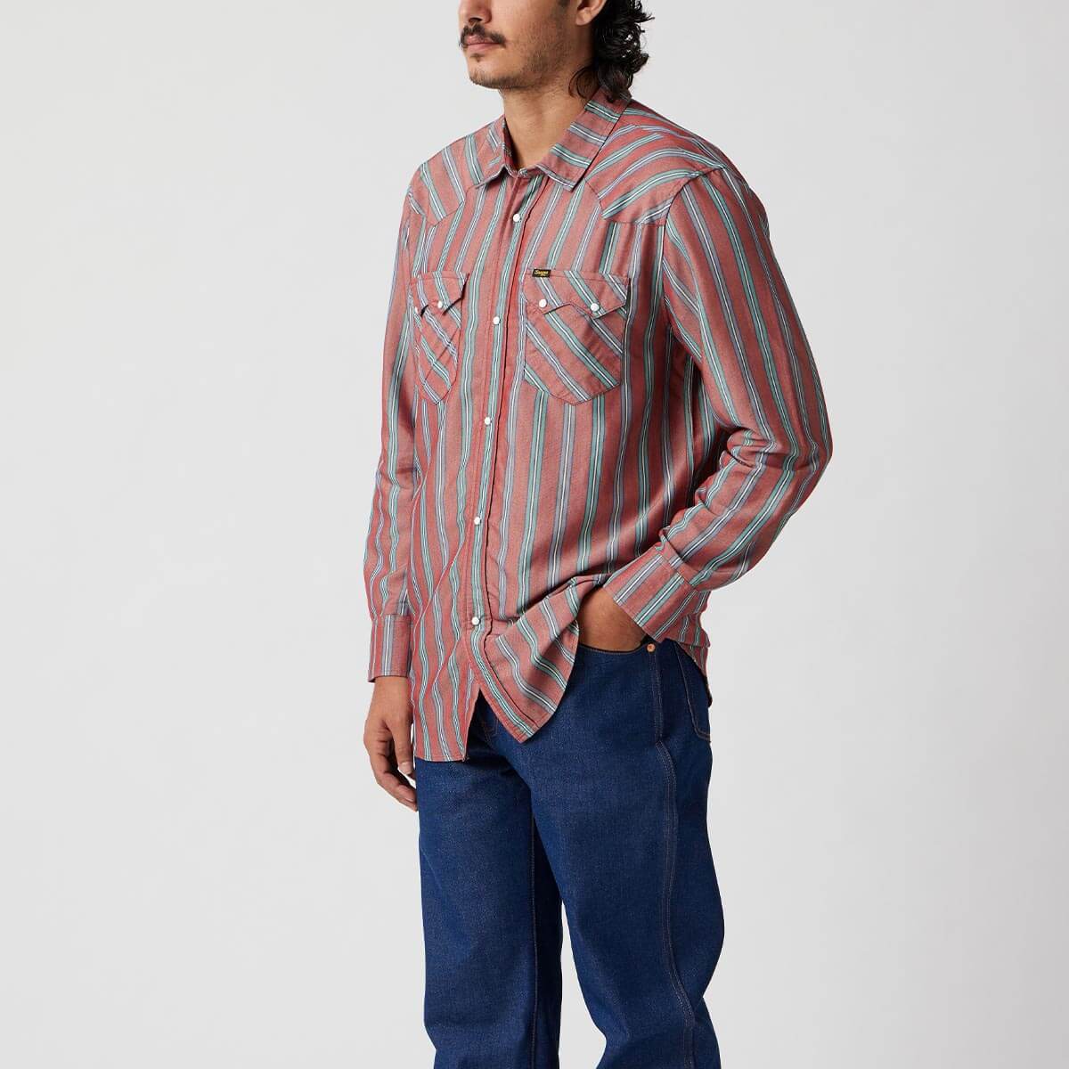 Sawtoof L/S Shirt Red Rock Stripe