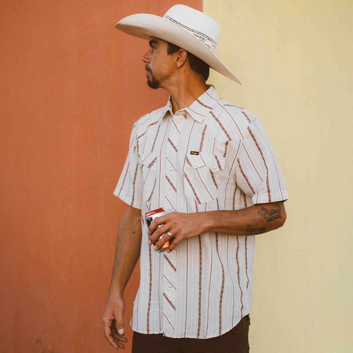 HEUGN “ Bert” SHIRTS066 size2 Sawtoof S/S Shirt Azteca Tile – Seager Co.