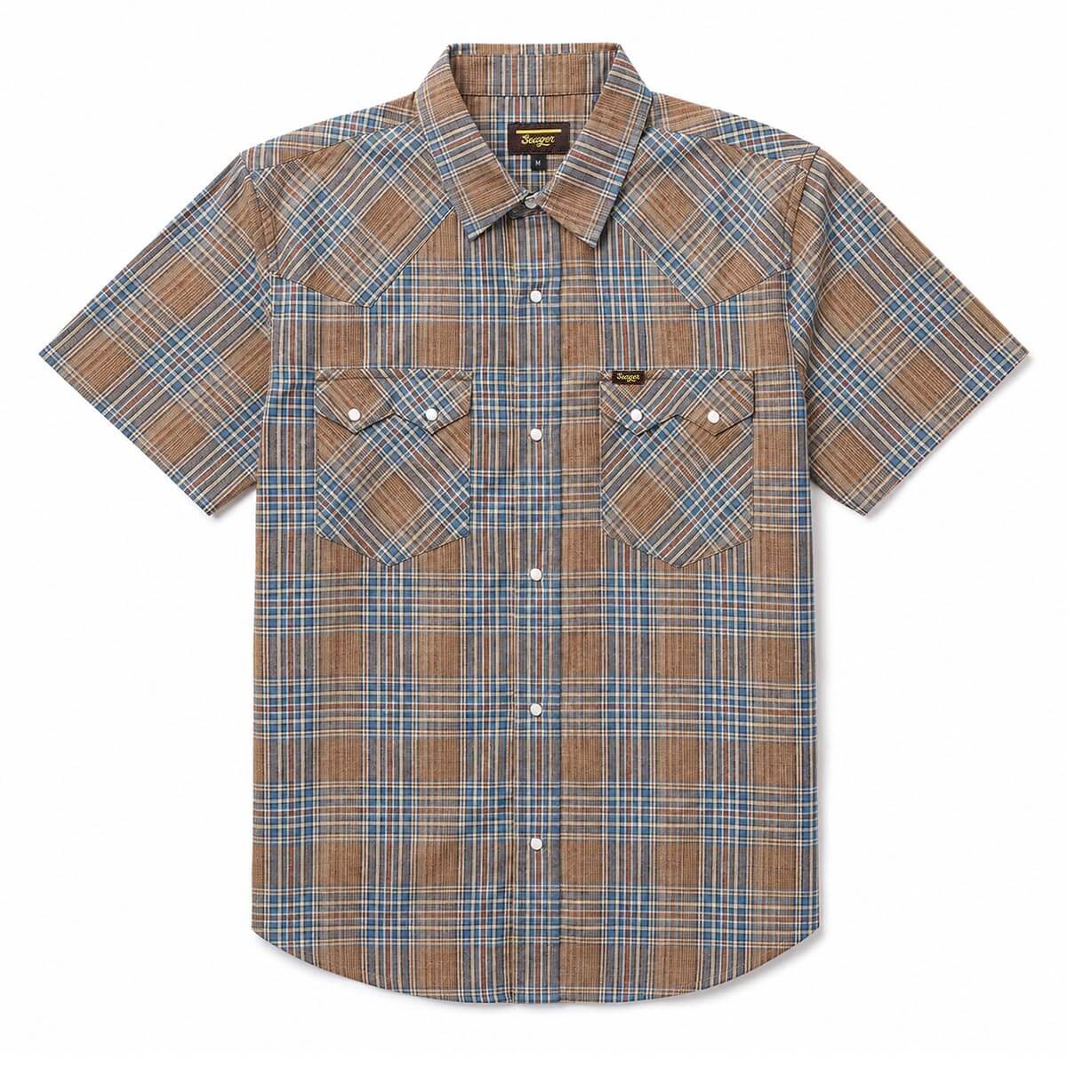 Sawtoof S/S Shirt Faded Navy Plaid