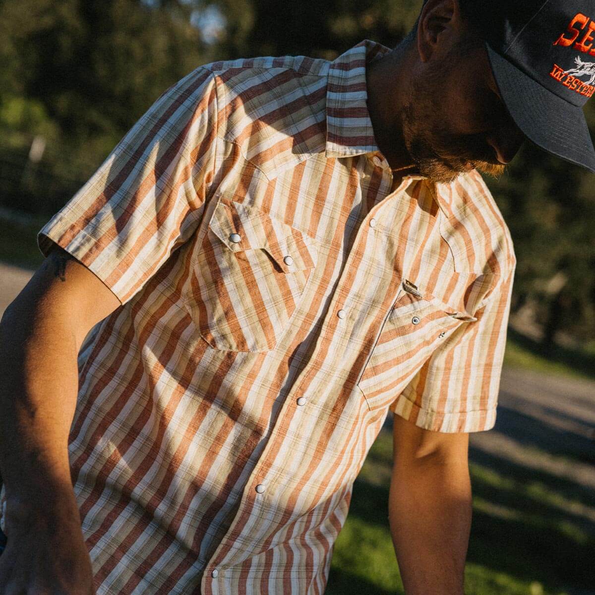 Sawtoof S/S Shirt White Wash Plaid