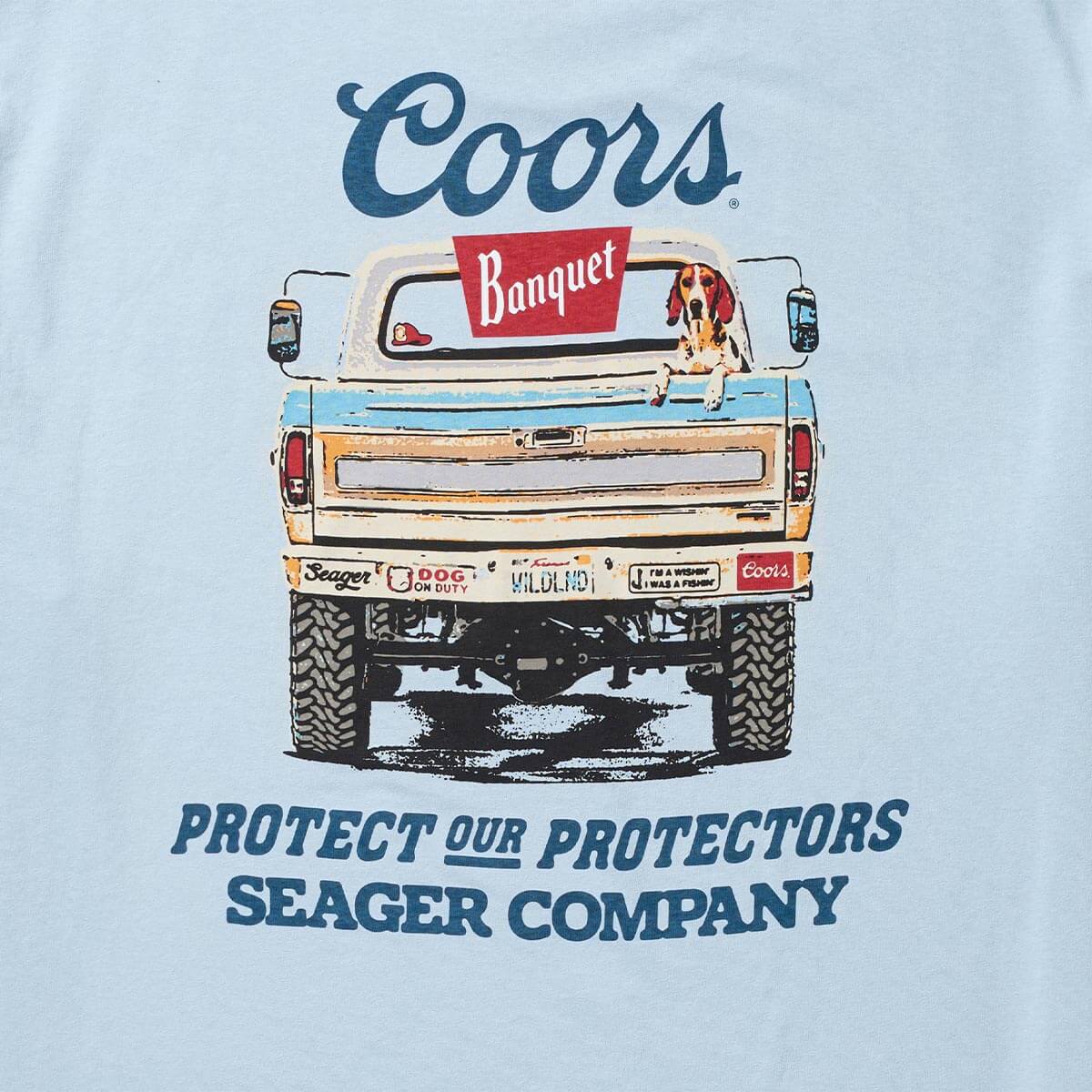 Seager x Coors Banquet Bumper Tee Blue