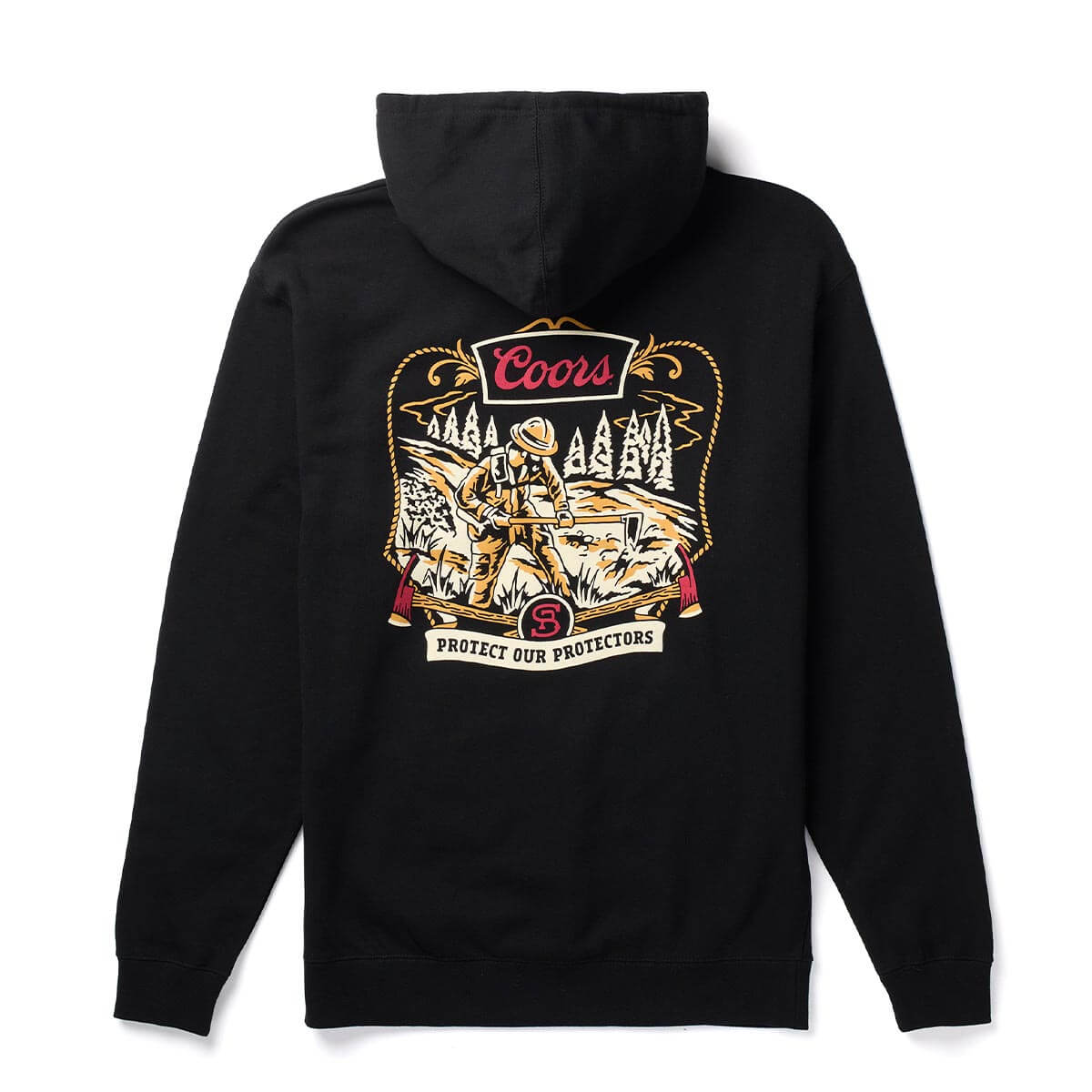 Seager x Coors Banquet Forest Line Hoodie Black