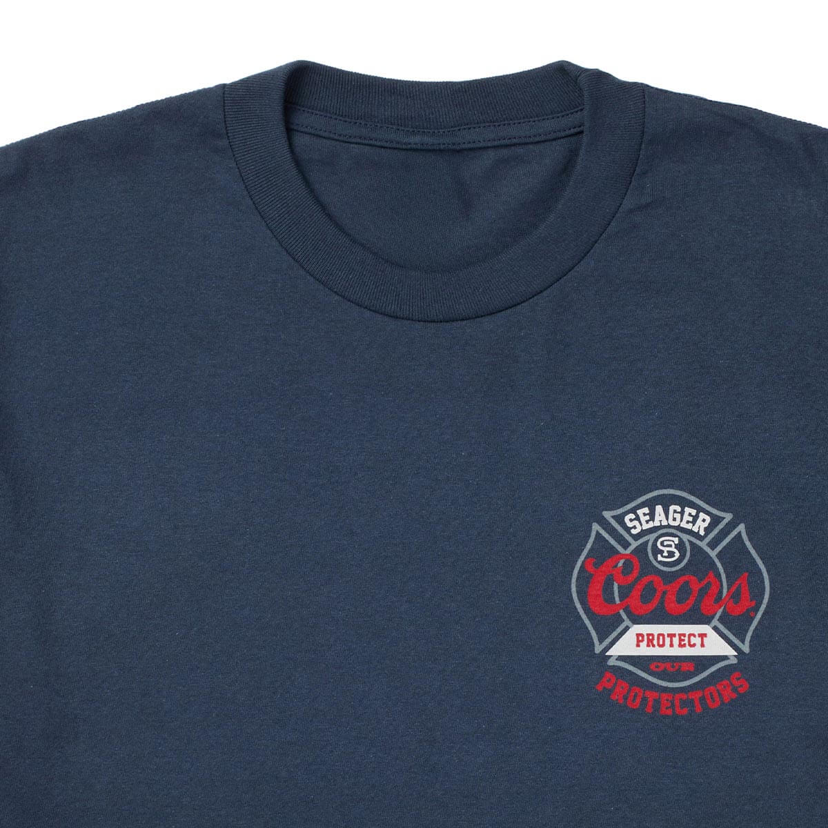 Seager x Coors Banquet Forest Line Tee Navy