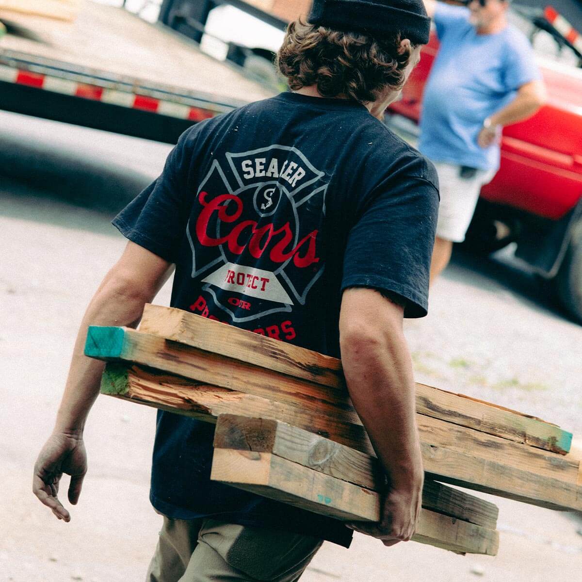 Seager x Coors Banquet Protectors Badge Tee Black