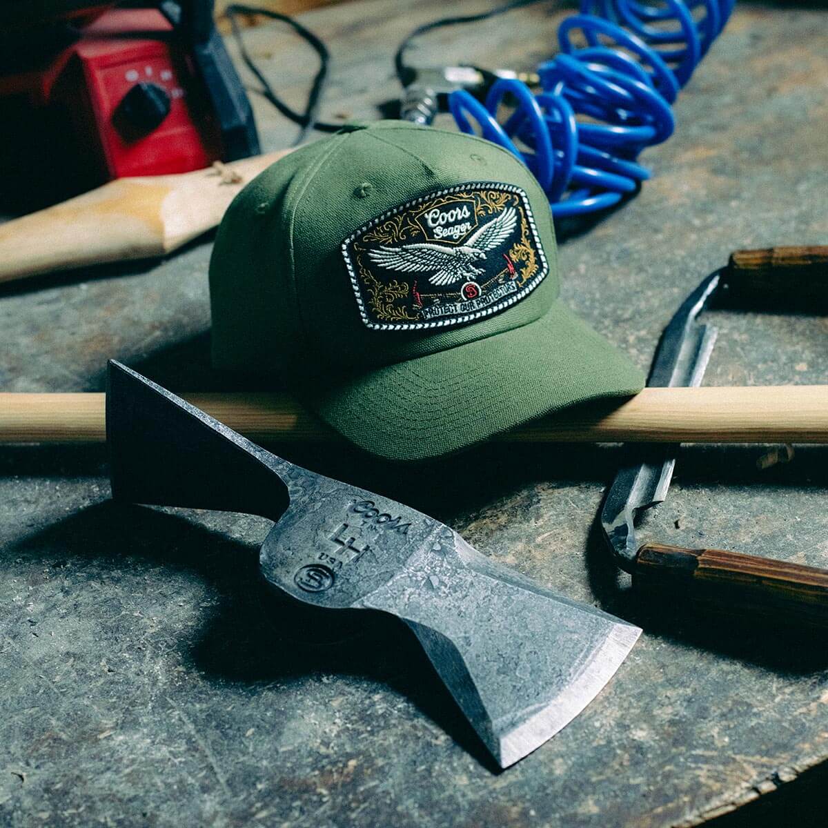 Seager x Coors Banquet Eagle Snapback Army