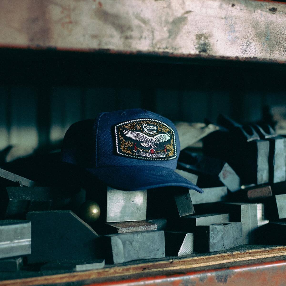 Seager x Coors Banquet Eagle Snapback Navy