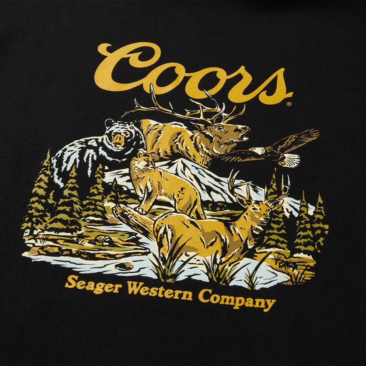 Seager x Coors Banquet Preserve Hoodie Black