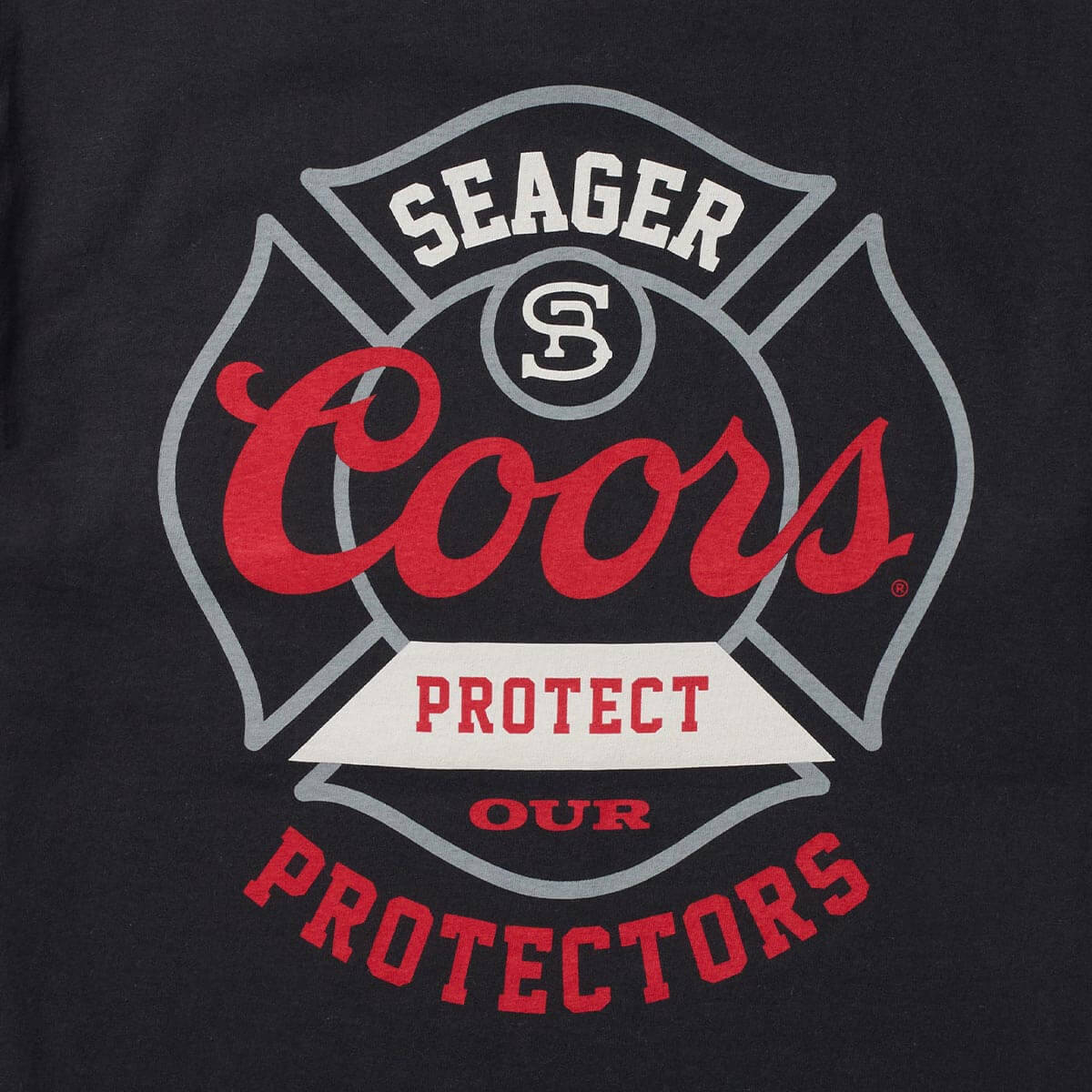 Seager x Coors Banquet Protectors Badge Tee Black