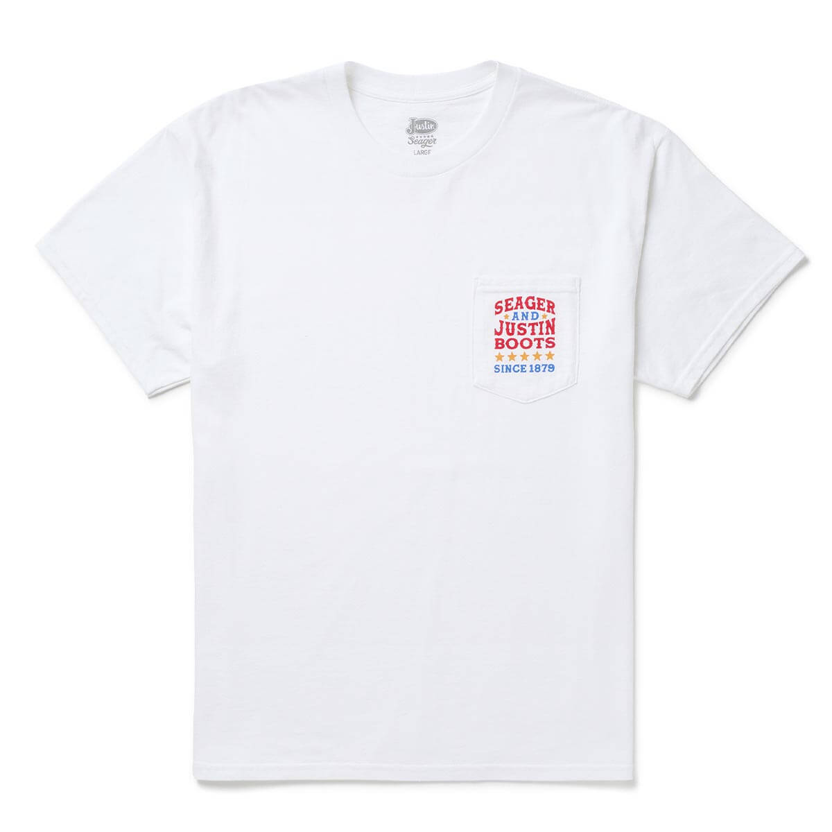 Seager x Justin Boots Legacy Pocket Tee White
