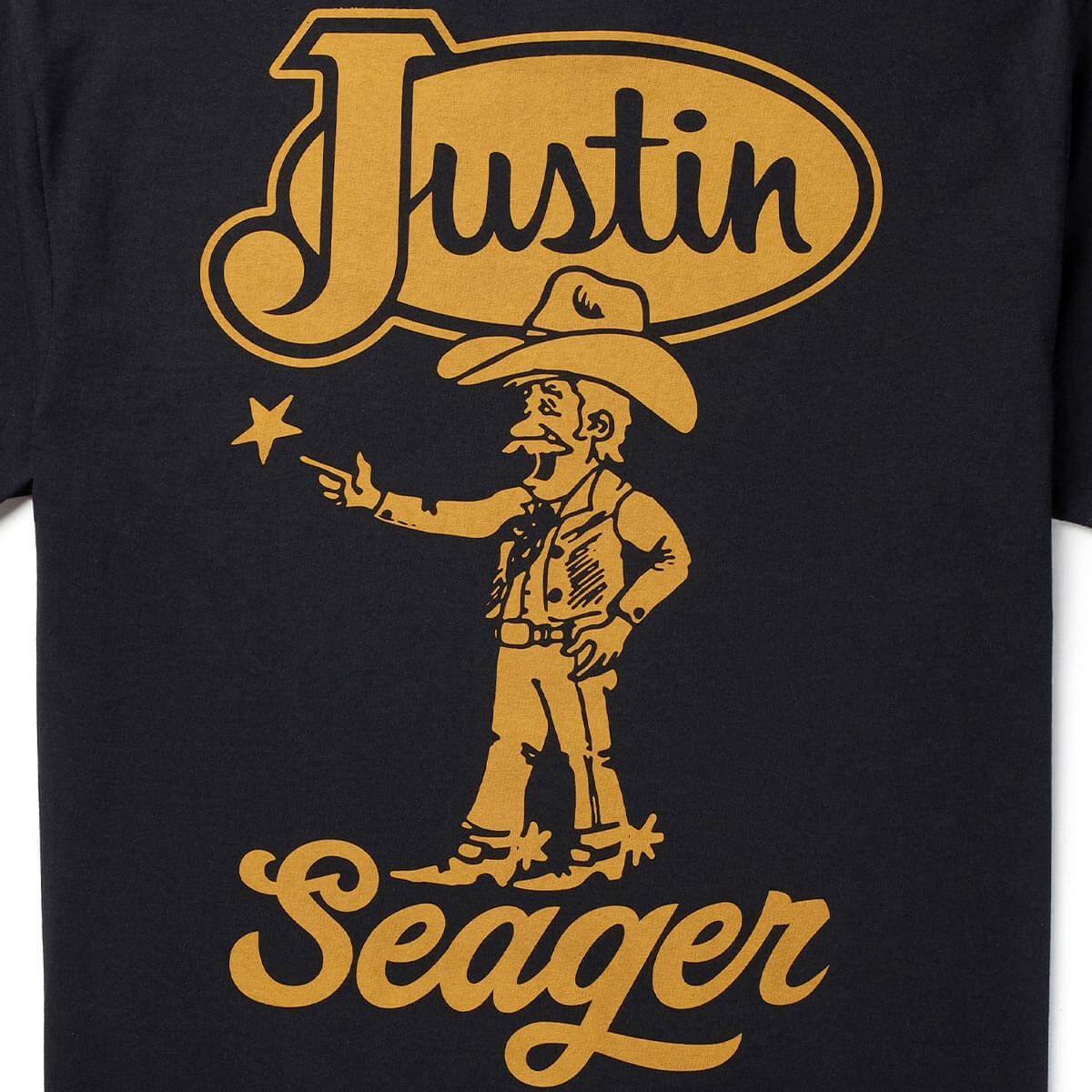 Seager x Justin Boots Tee Black – Seager Co.