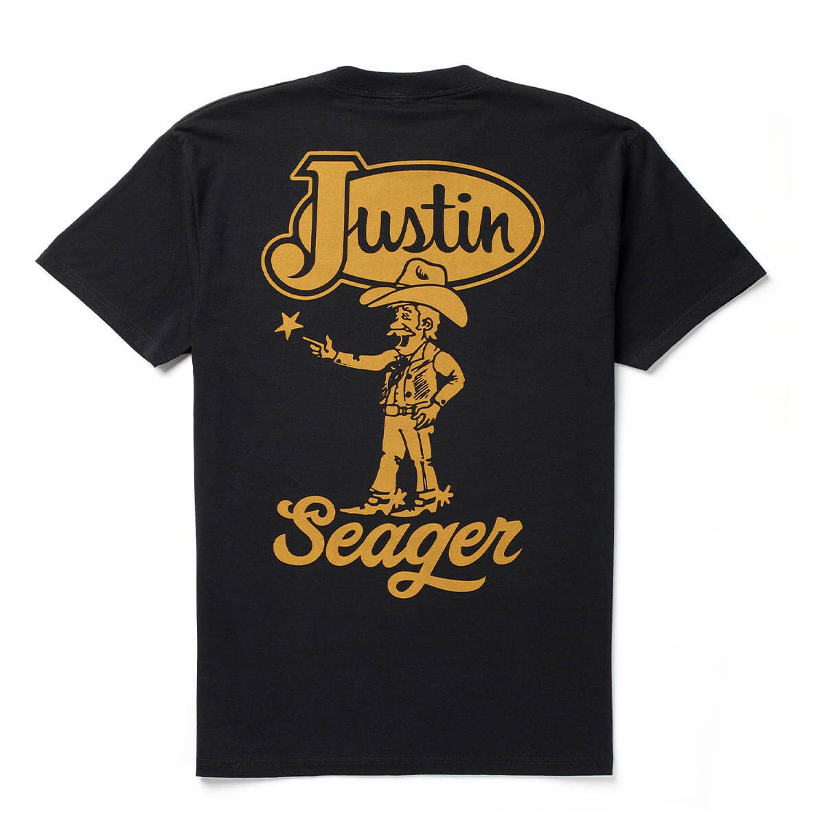 Bootleggers Road Riders Tシャツ Seager x Justin Boots Tee Black – Seager Co.