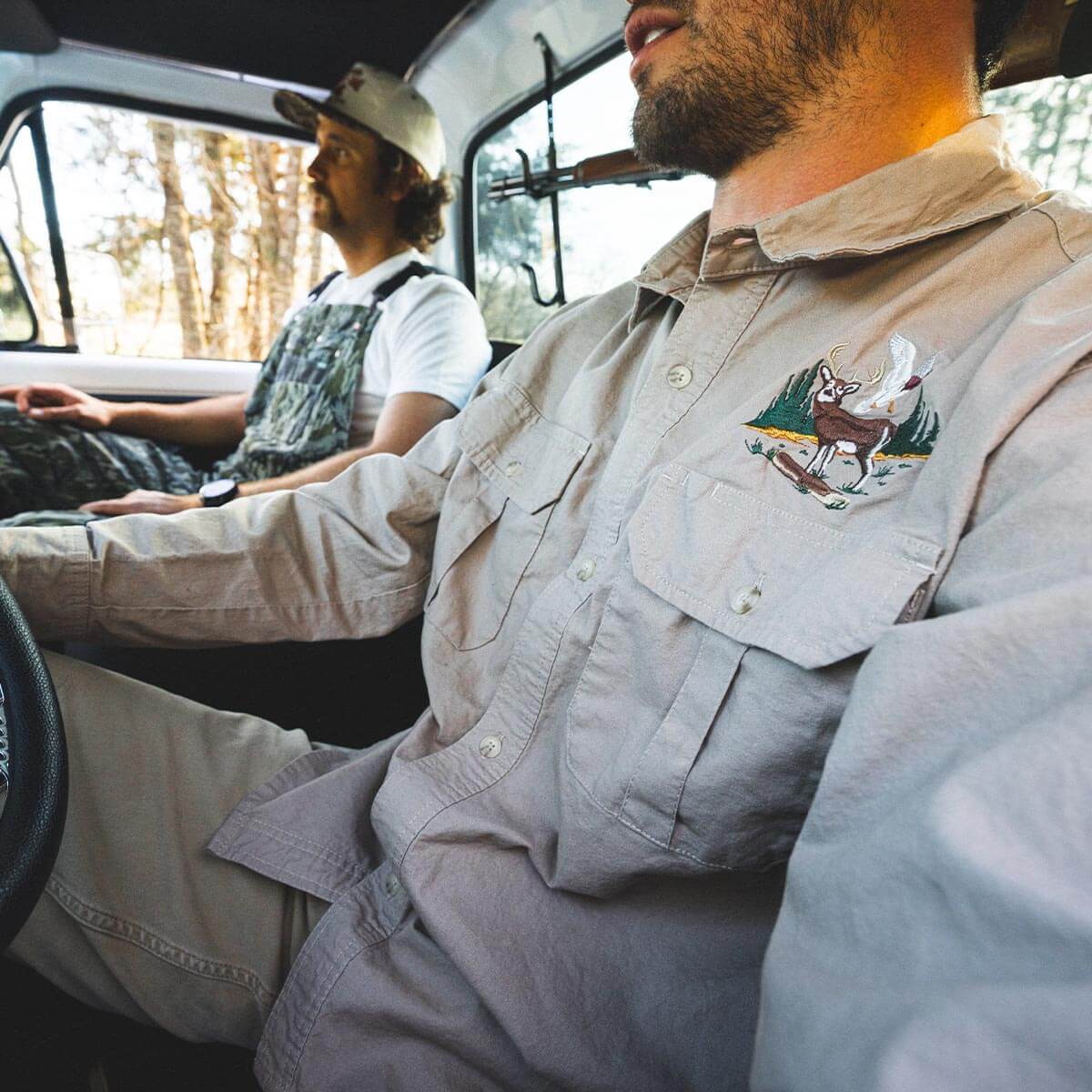 Seager x Mossy Oak Chief L/S Overshirt Cement