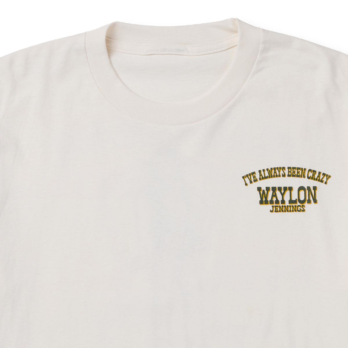 Seager x Waylon Jennings Always Been Crazy Tee Vintage White