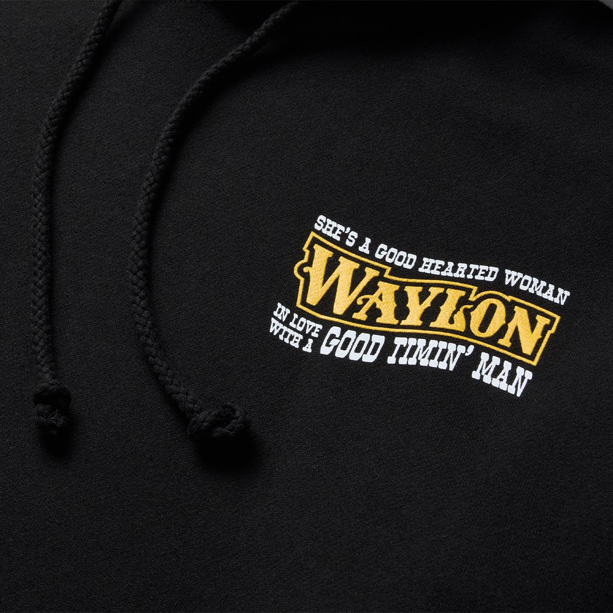 Seager x Waylon Jennings Good Hearted Woman Hoodie Black