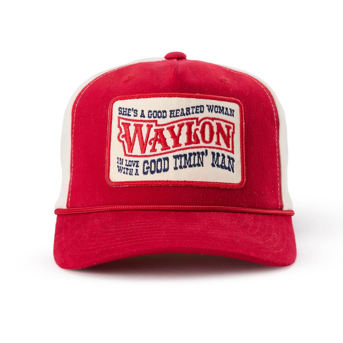 Seager x Waylon Jennings Good Hearted Woman Snapback Red