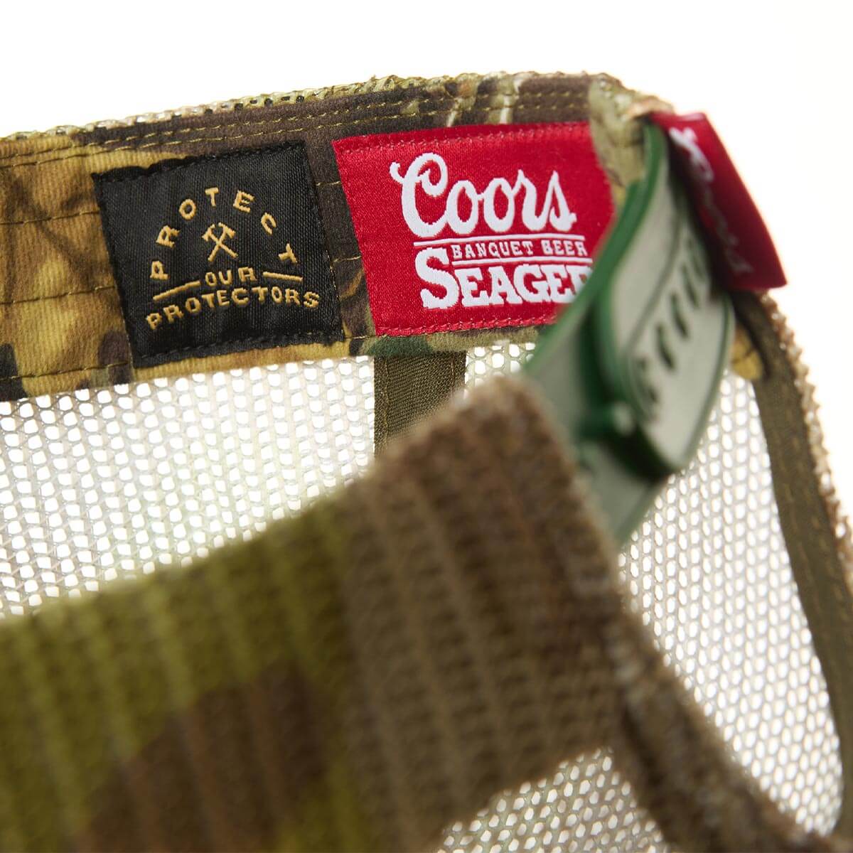 Seager x Coors Banquet Helo Trucker Snapback Real Camo