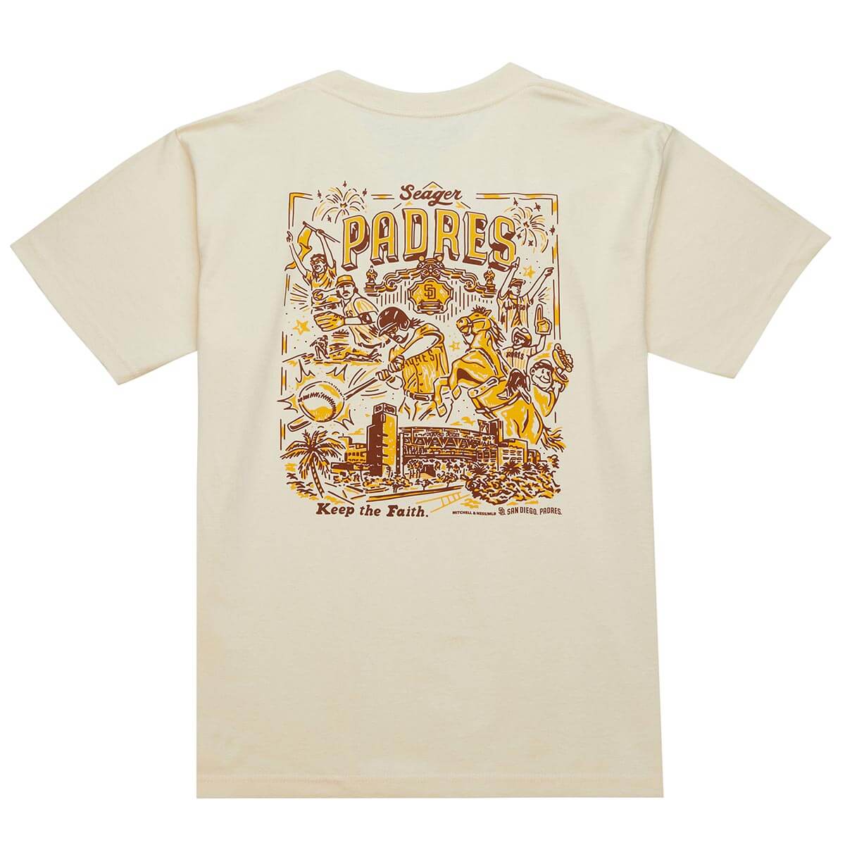 Seager x Padres Keep the Faith Tee Cream – Seager Co.