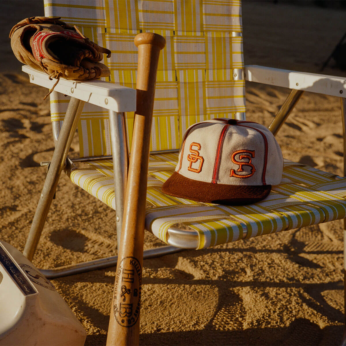Seager x Padres Vintage Melton Strapback Cream/Brown