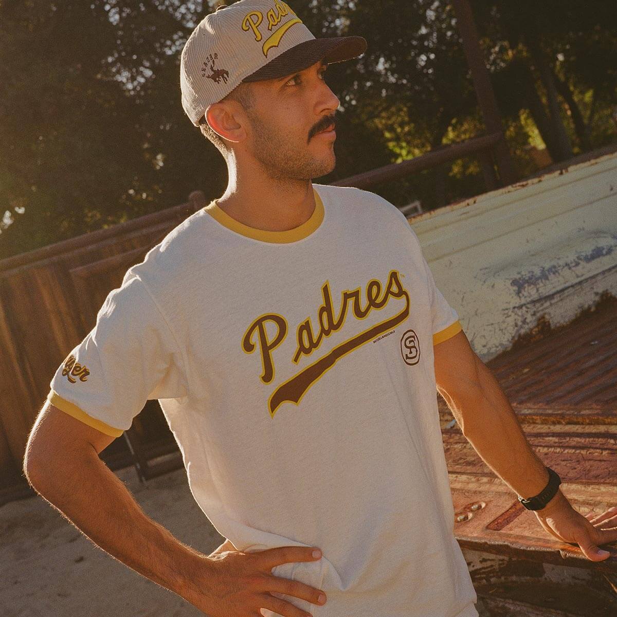 Seager x Padres Win the West Ringer Tee Vintage White – Seager Co.
