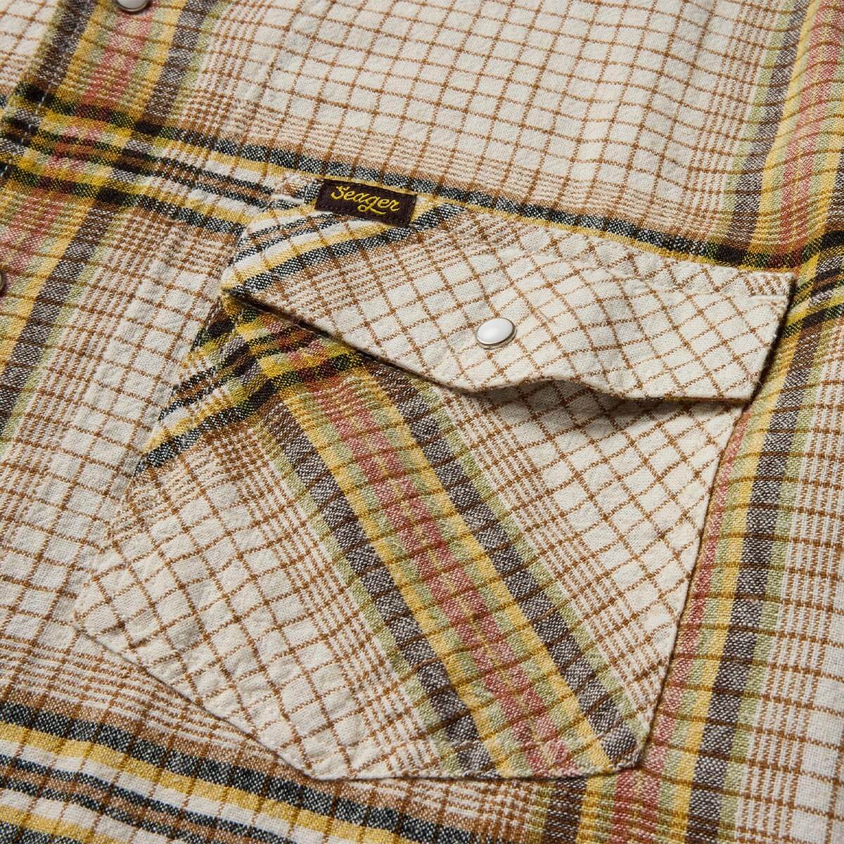 Whippersnapper S/S Shirt White Wash Plaid