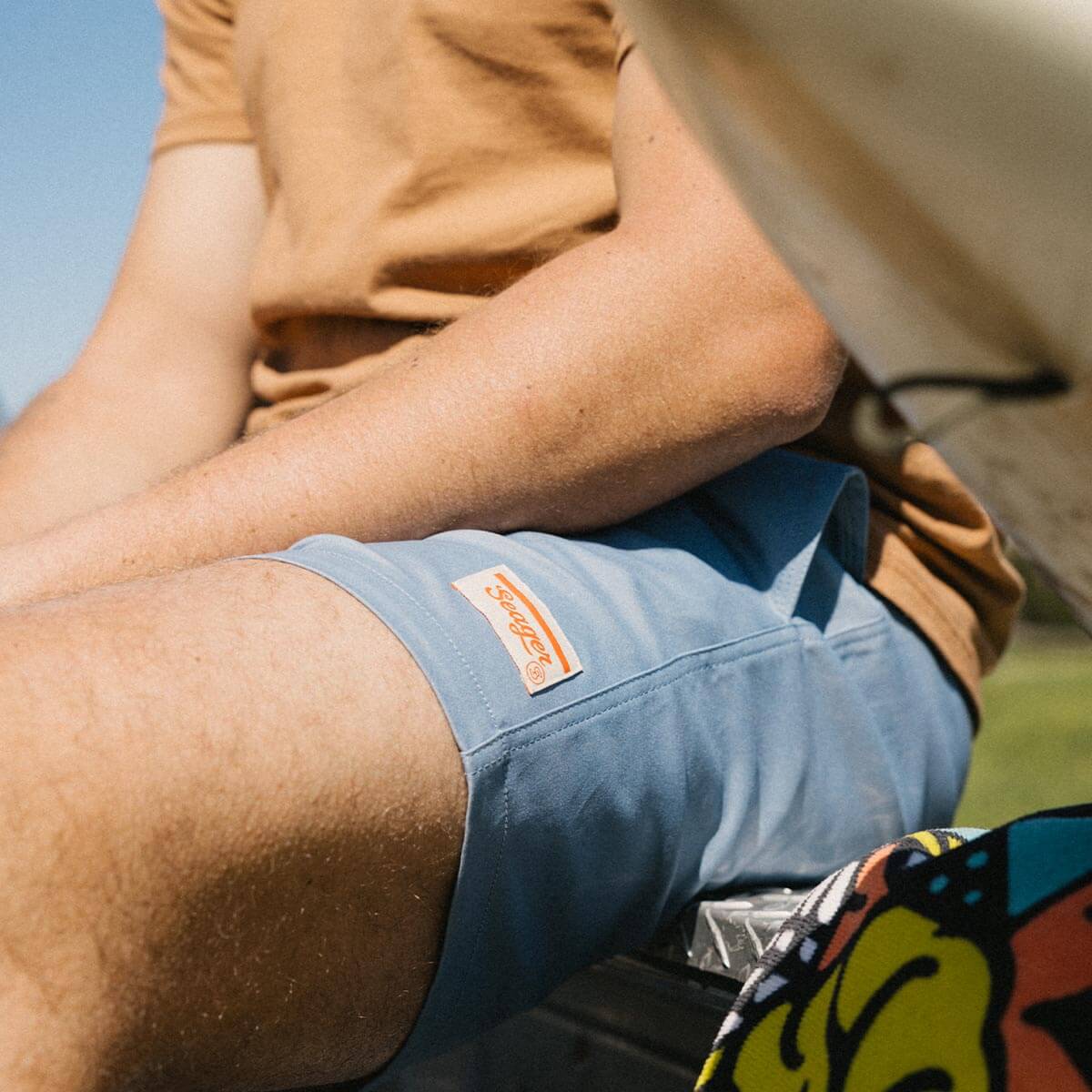 Yuma Nylon Shorts Faded Denim