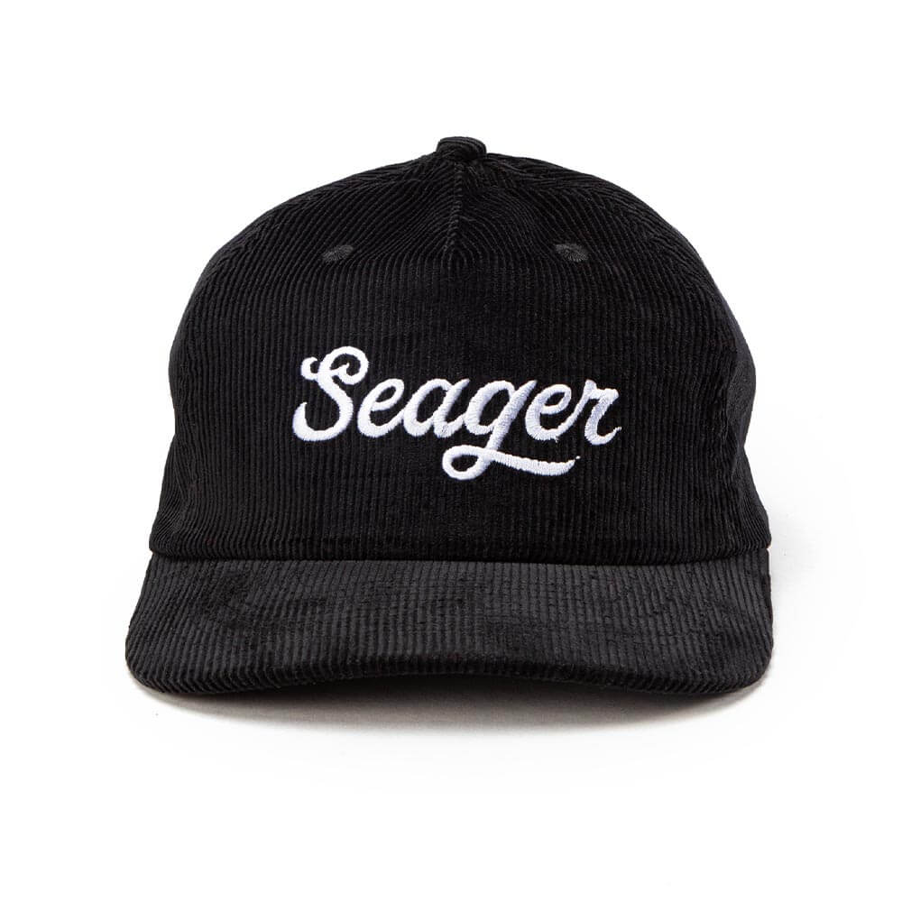 Big Black Corduroy Snapback - Seager Co.